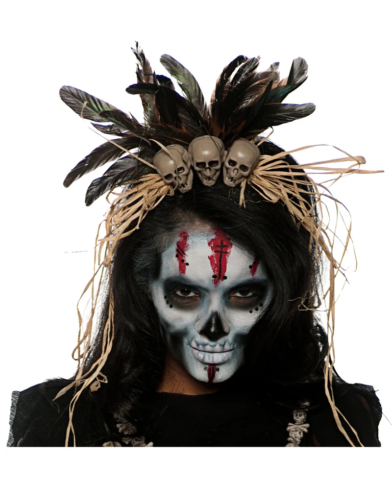 Voodoo Haarschmuck mit Totenköpfen