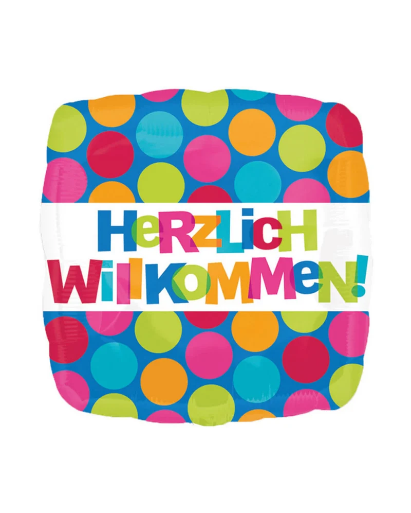 Herzlich Willkommen Folienballon
