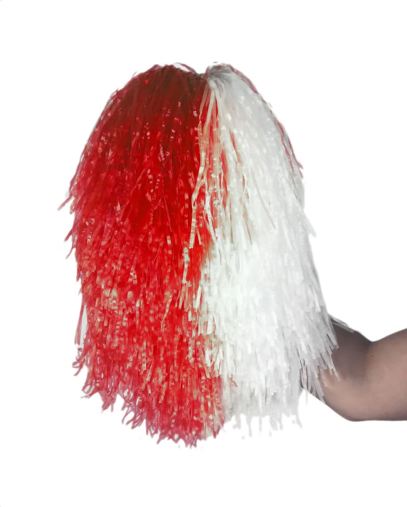 Rot-Weißer Cheerleader Pompon