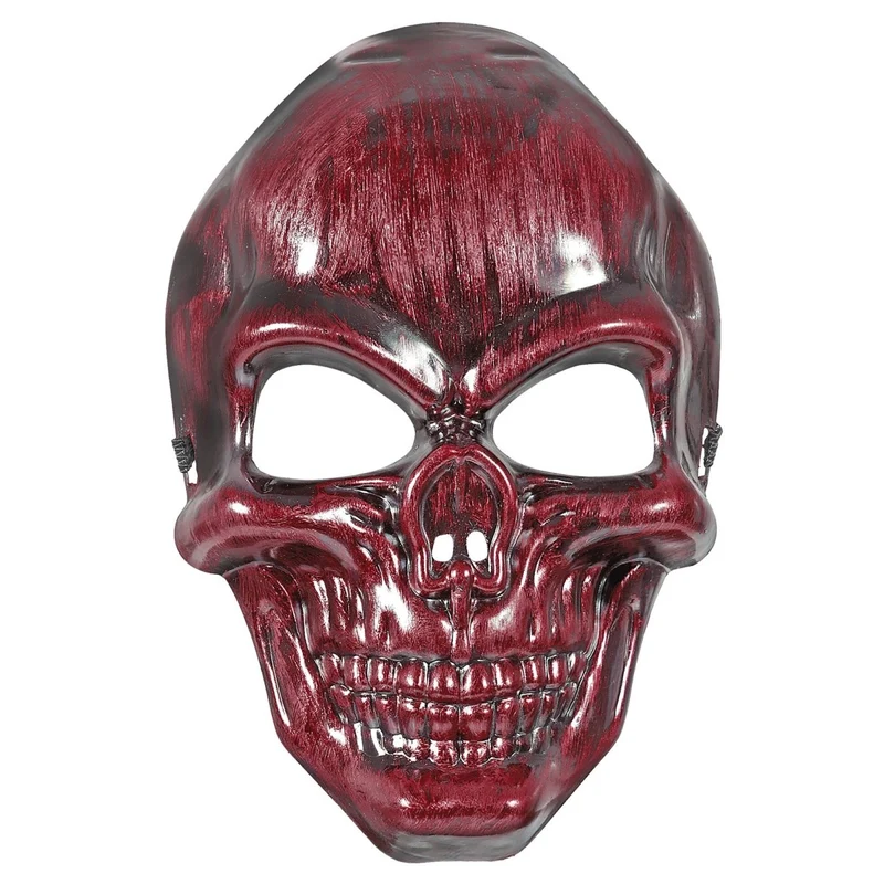 Halloween Maske Bordeaux Roter Totenkopf