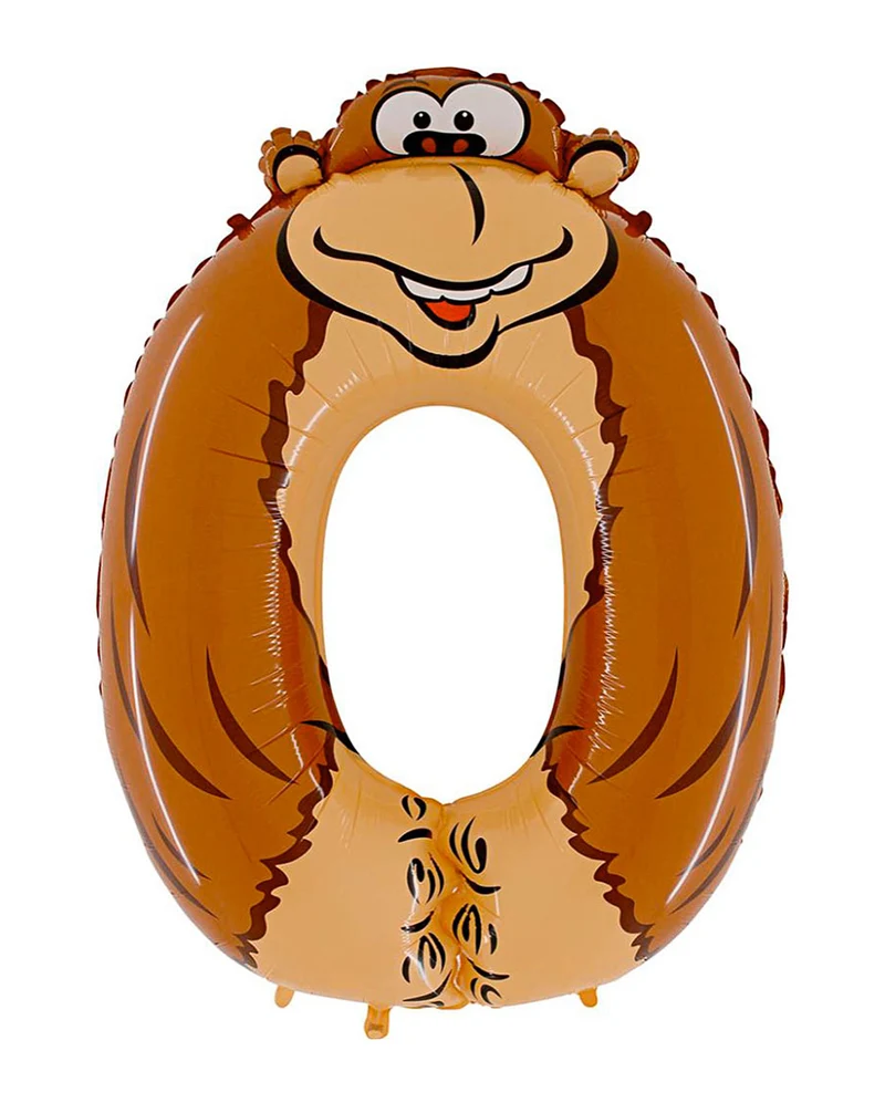 Animaloon Zahl 0 Gorilla