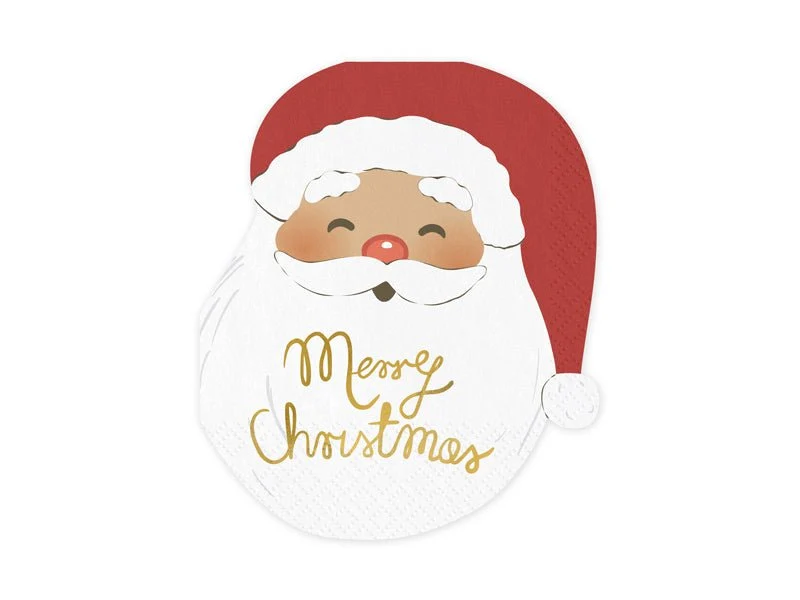 Weihnachtsservietten Santa 16cm 12 Stk