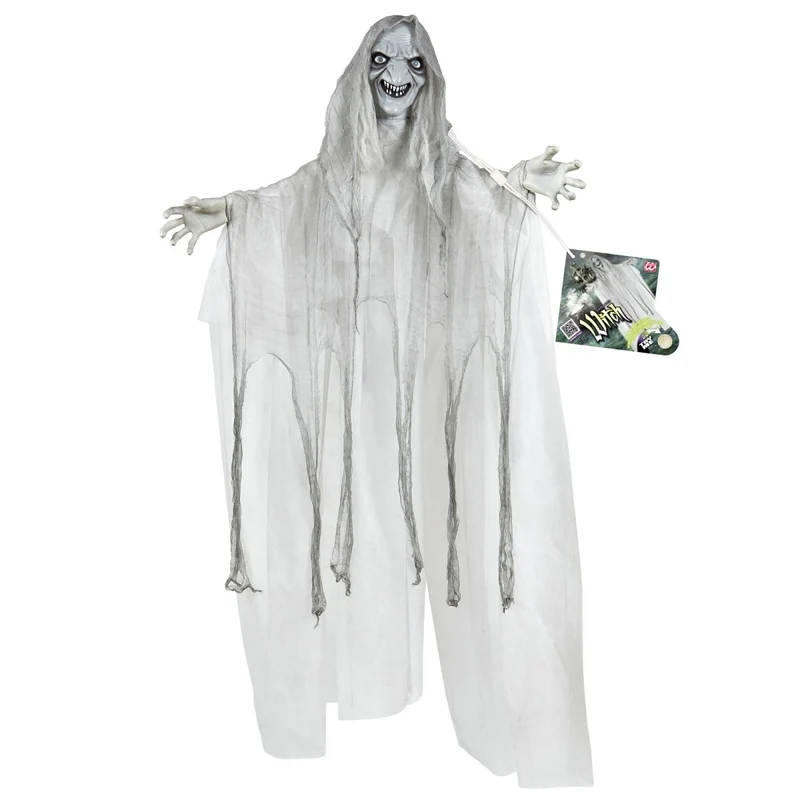 Halloween Puppe Hexe mit Licht und Sound 1,53m