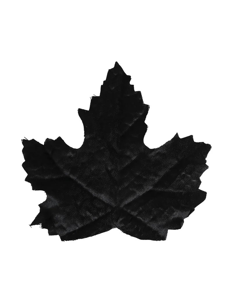 24 schwarze Blätter 10 cm
