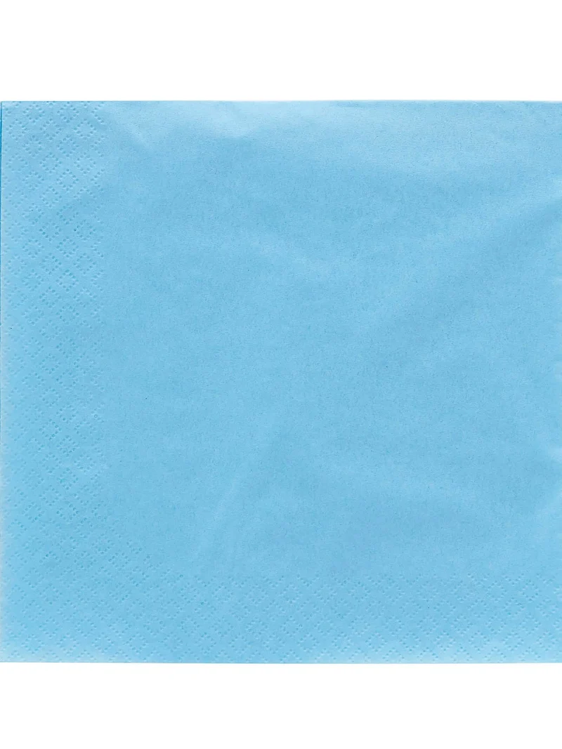50 Papierservietten hellblau 38 x 38 cm