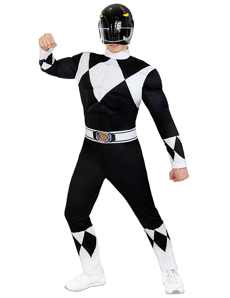 Kostüm Power Ranger™ Erwachsene schwarz