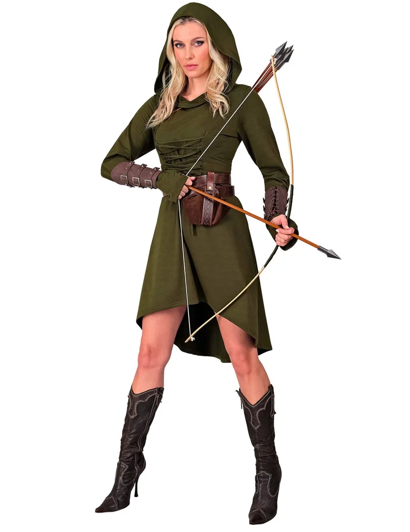 Mittelalterliches Gothic-Kleid für Damen grün