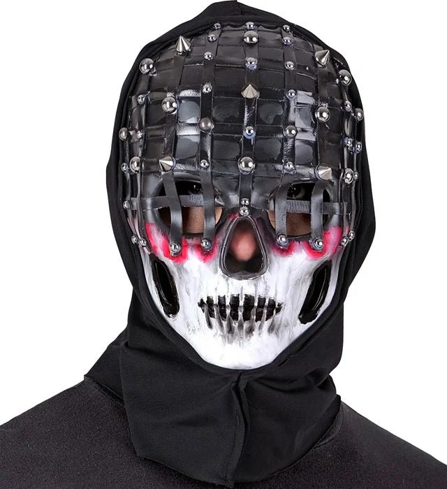 Halloween Maske Schwarz Weiß Skelett Mesh