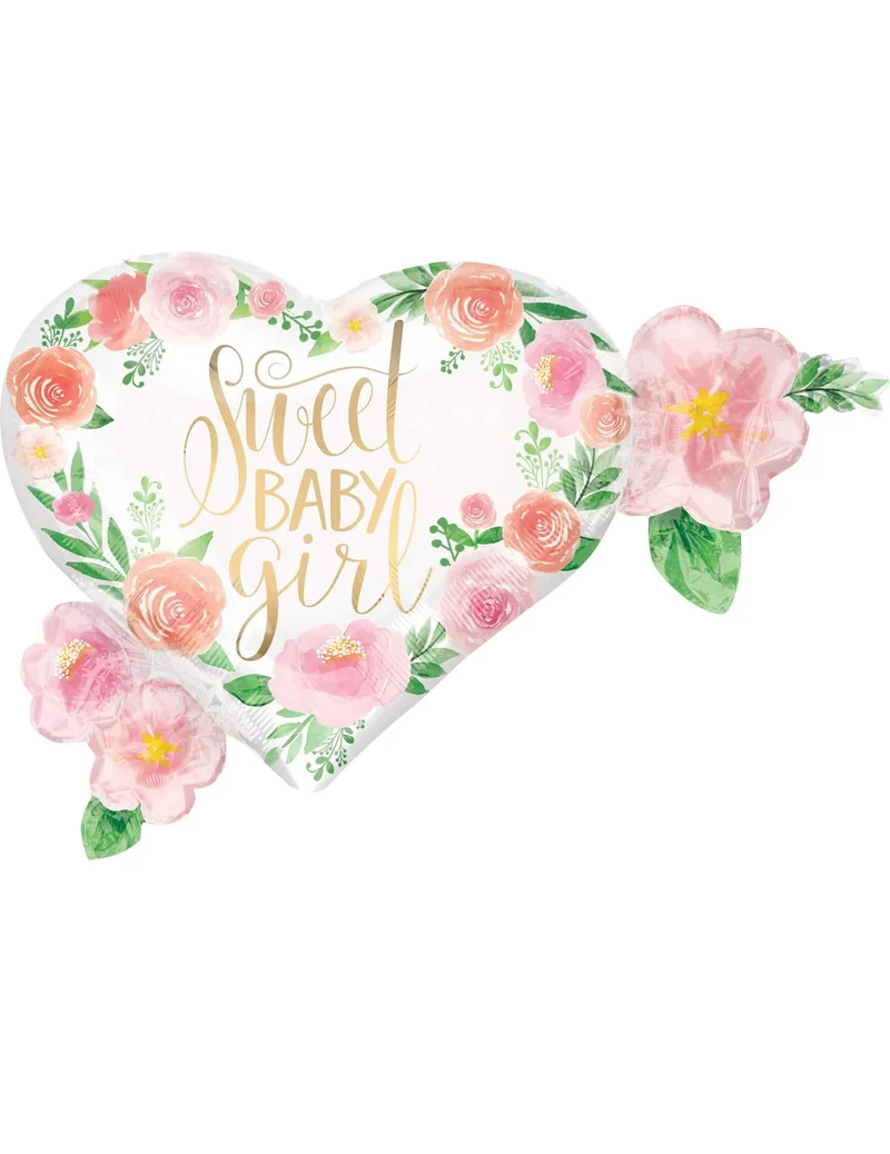Ballon Aluminium Sweet Baby Girl 68 x 50 cm für Baby Shower