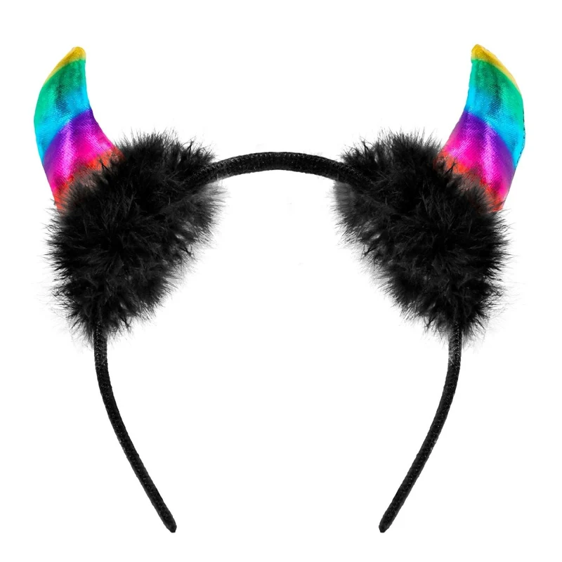 Halloween Haarband Regenbogenteufel