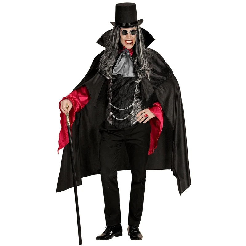 Halloween Kostüm Schwarzer Vampir für Männer