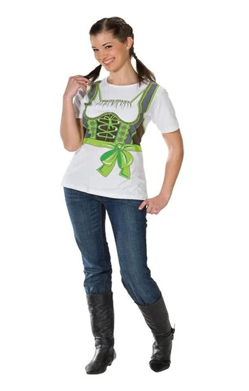 T-Shirt Dirndl grün XL