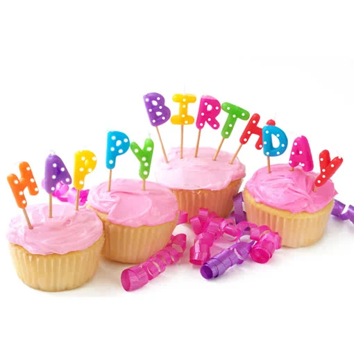 Happy Birthday Buchstabenkerzen