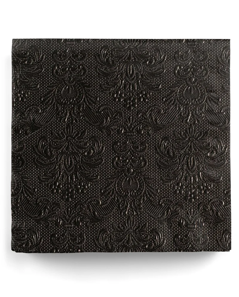 Schwarze Ornament Serviette 15 St.