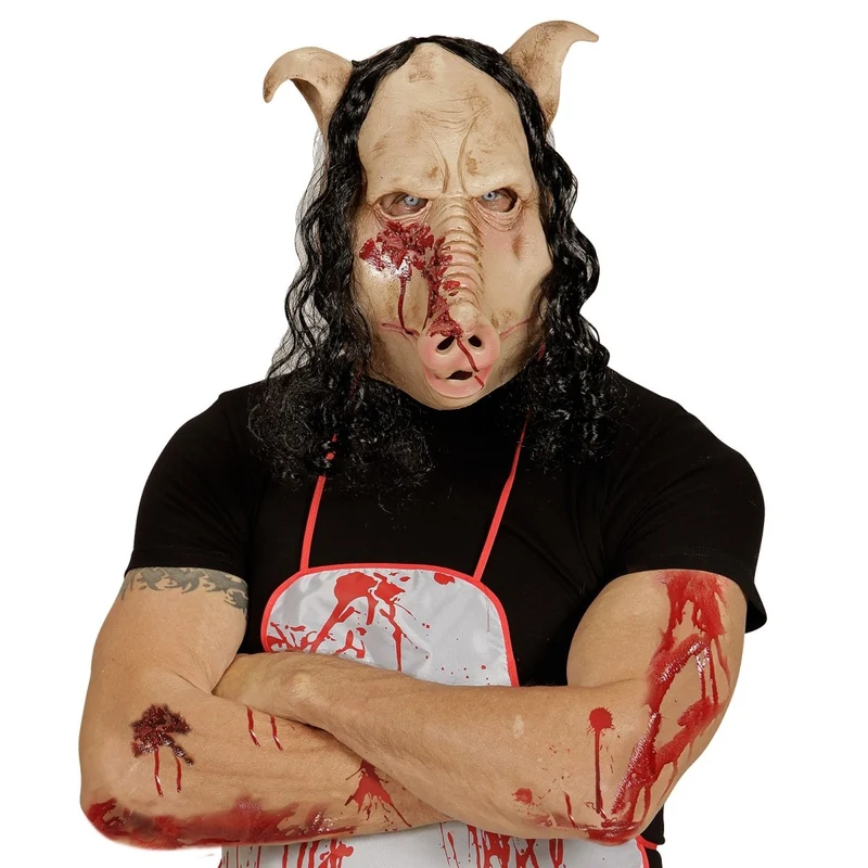 Halloween Maske Beige Schwein