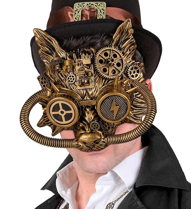 Steampunk Maske Gold Fuchs