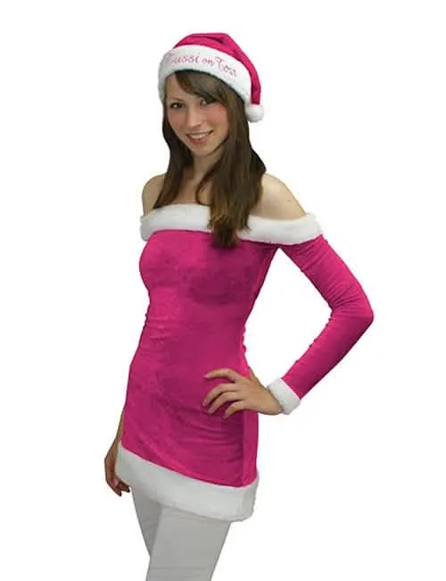 Tussi on Tour X-Mas Kleid Weihnachten rosa-weiß