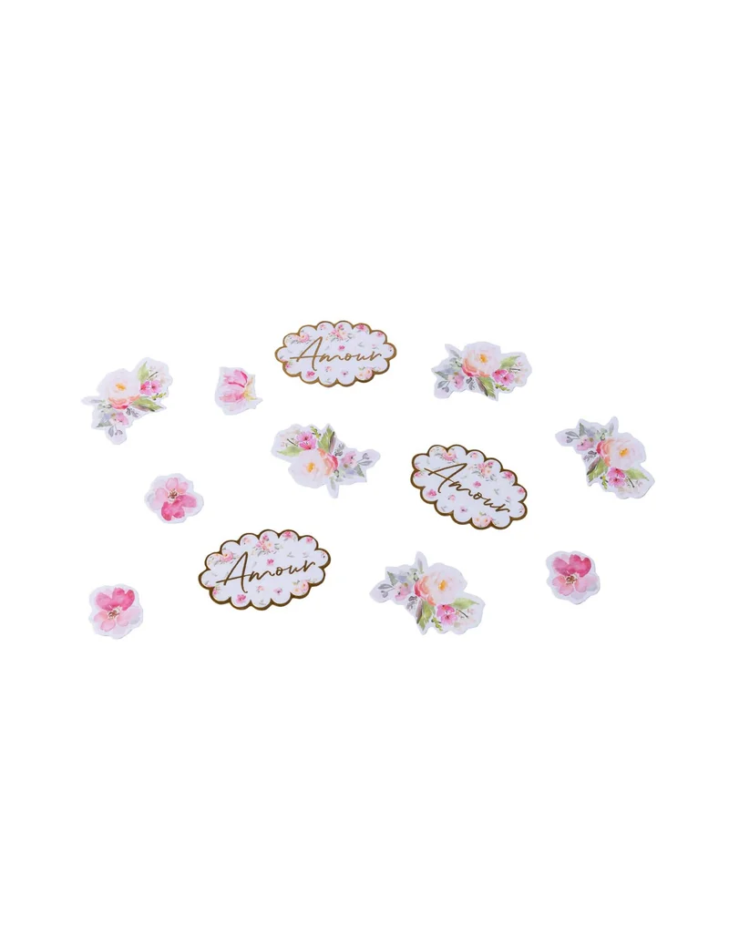 100 Aquarell-Konfetti und Liebe Vergoldung von 2 bis 4,5 cm romantische Hochzeit