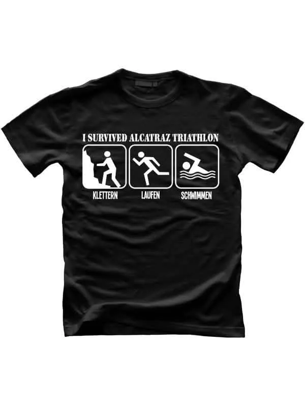 Alcatraz Prison Wear Triathlon T-Shirt black-white