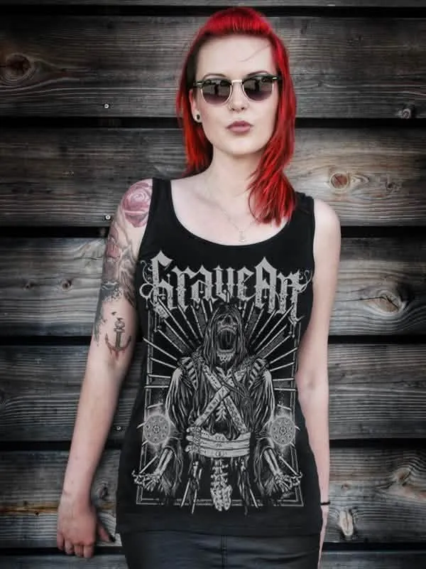 GraveArt Scythe Ladies Tank Top long black