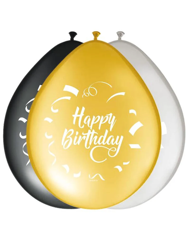 8 Luftballons Happy Birthday