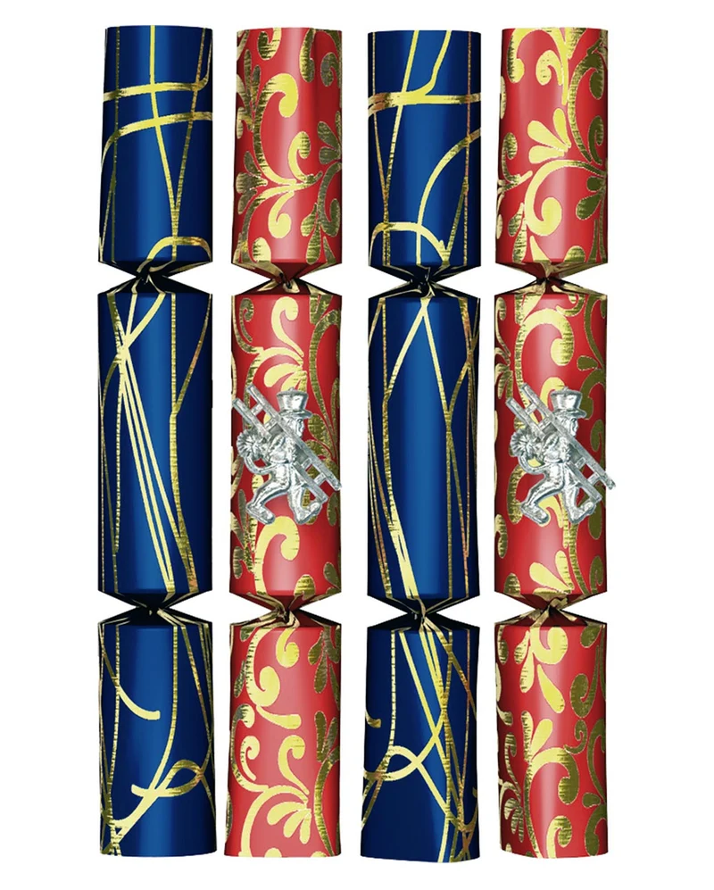 4 St. Knall-Bomben rot-blau-gold