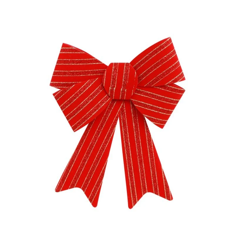 Rot Gold Schleife Streifen 25cm