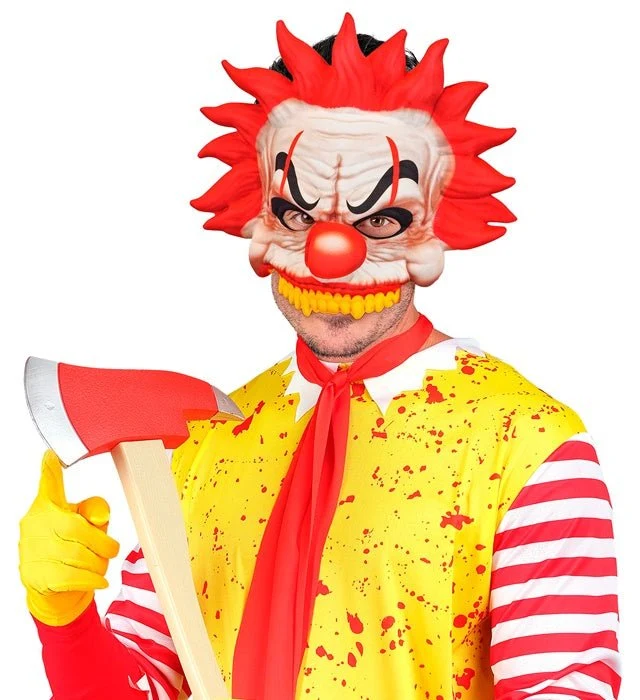 Halloween Maske Rot Weiß Killer Clown