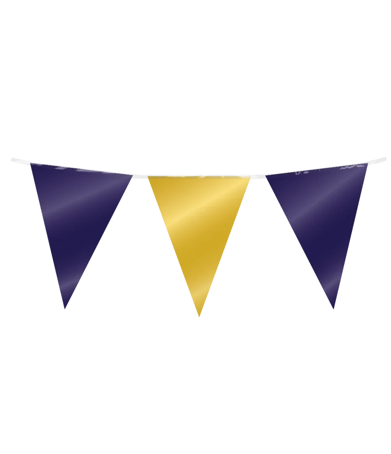 Blau Gold Girlande Folie 10m