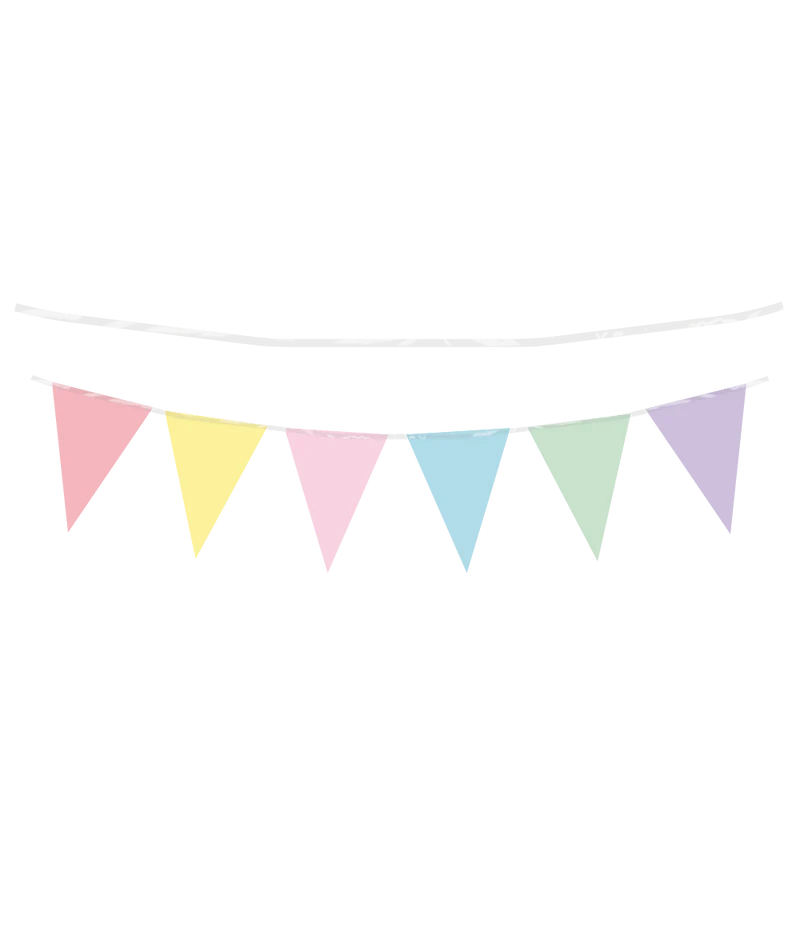 Bunte Girlande Pastellfolie 10m