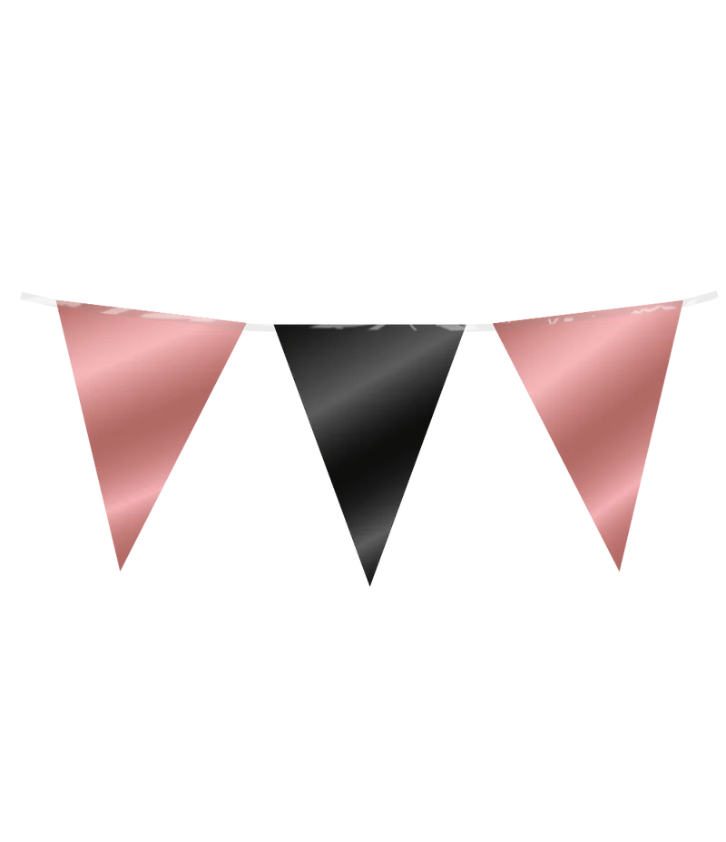 Rose Gold Schwarz Girlande Folie 10m
