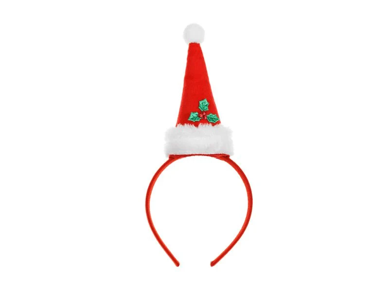 Weihnachts-Haarband Mini Weihnachtsmütze