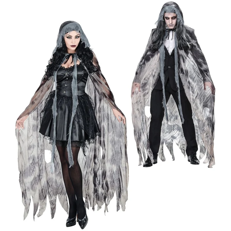 Halloween Cape Grey Ghost