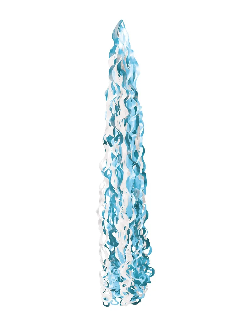 Ballongirlande Blau und Weiß, 86 cm, Spiralen