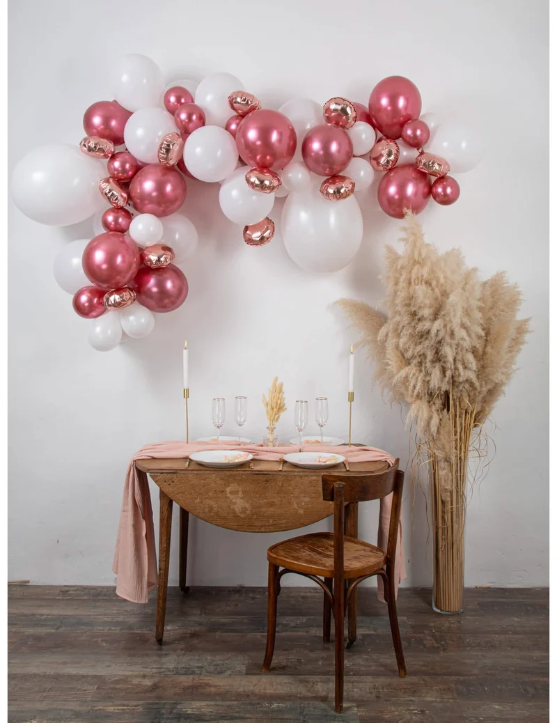 Ballongirlande-Set mit 70 Roségold-Ballons zur Dekoration