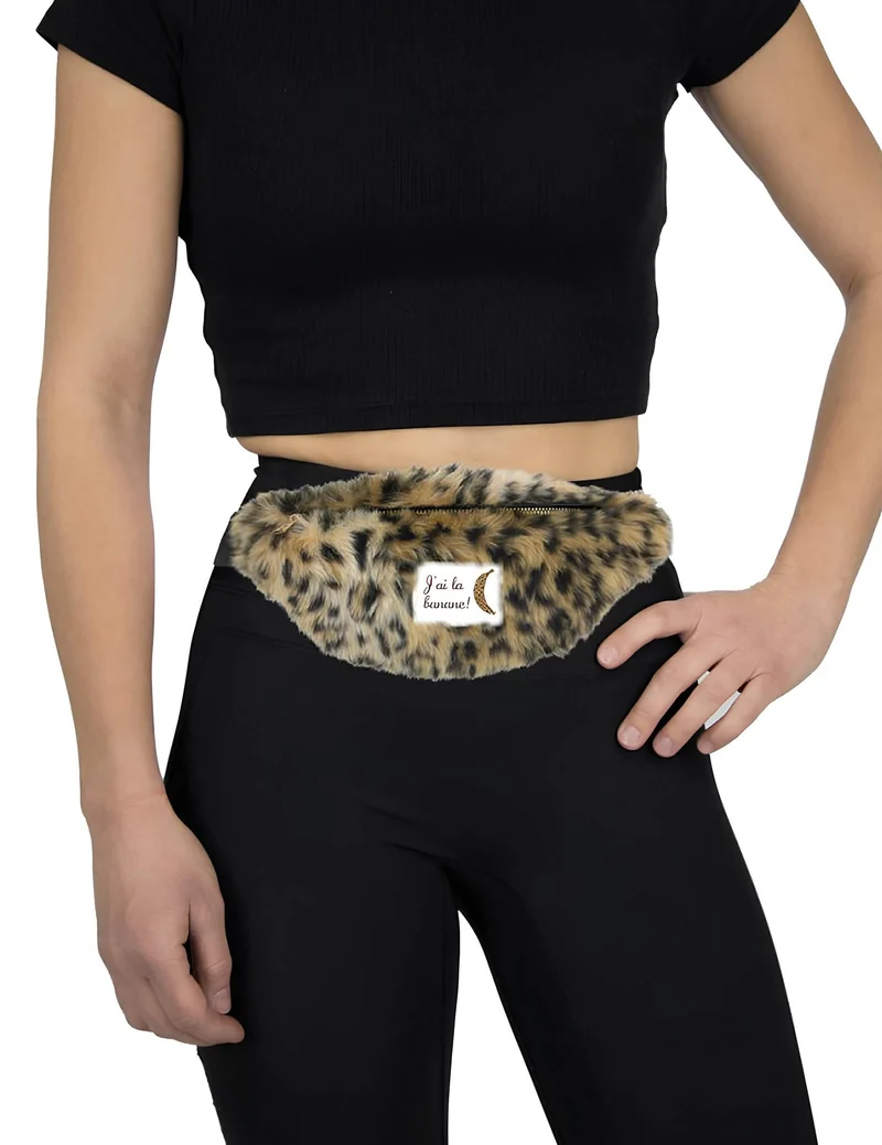 Leopardenfell-Optik Bauchtasche