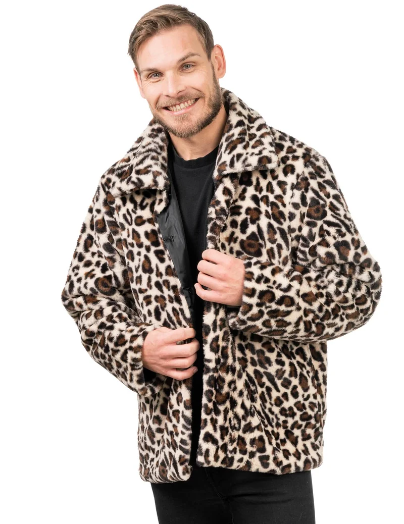 Leoparden-Kunstpelzmantel für Erwachsene