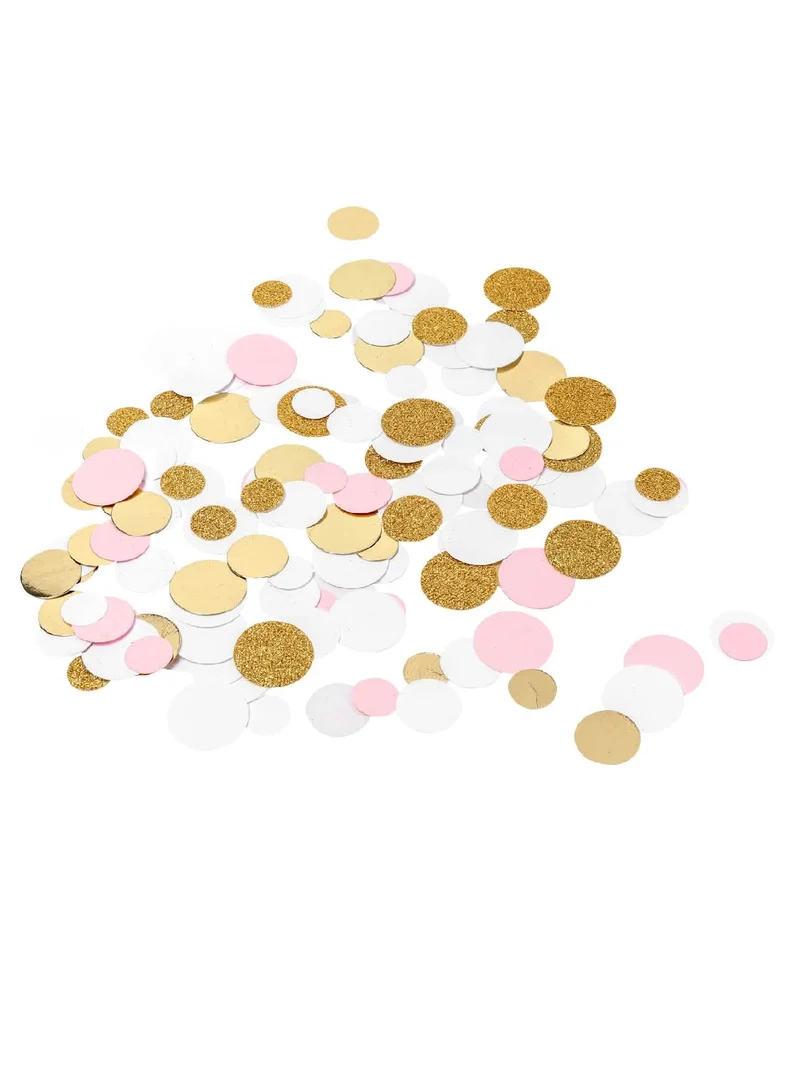 Tischkonfetti in Rosa, Weiß, Goldglitter, metallisch, 14 g für Party
