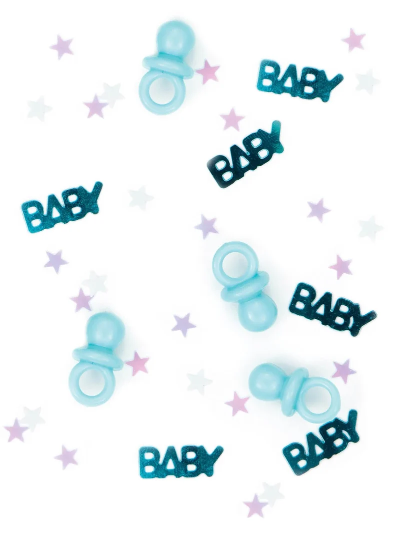 Konfetti Scher Baby Blau 14 g für Babyparty