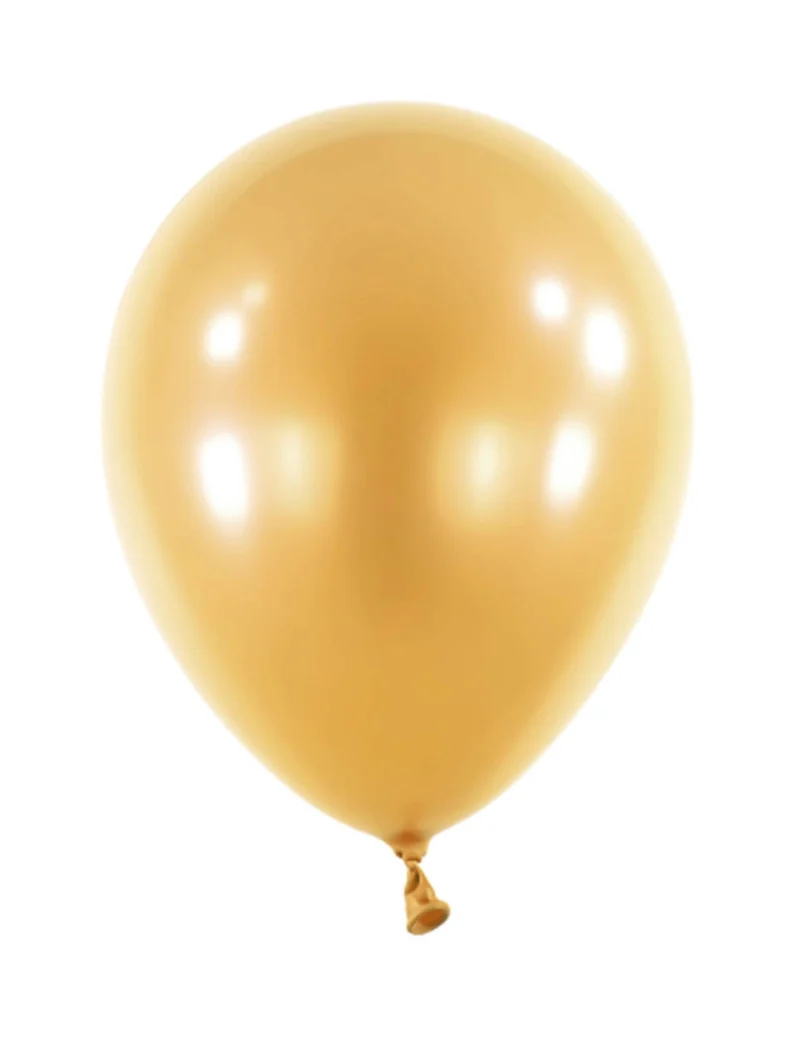 100 goldene metallische Latex-Miniballons 13 cm für einen Bogen
