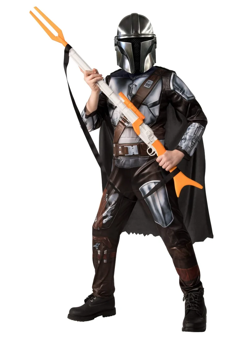 The Mandalorian™-Kinderkostüm Filmparty silberfarben-schwarz-braun