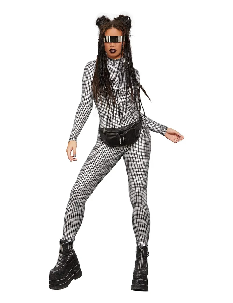 Diskokostüm Damen Holographisch
