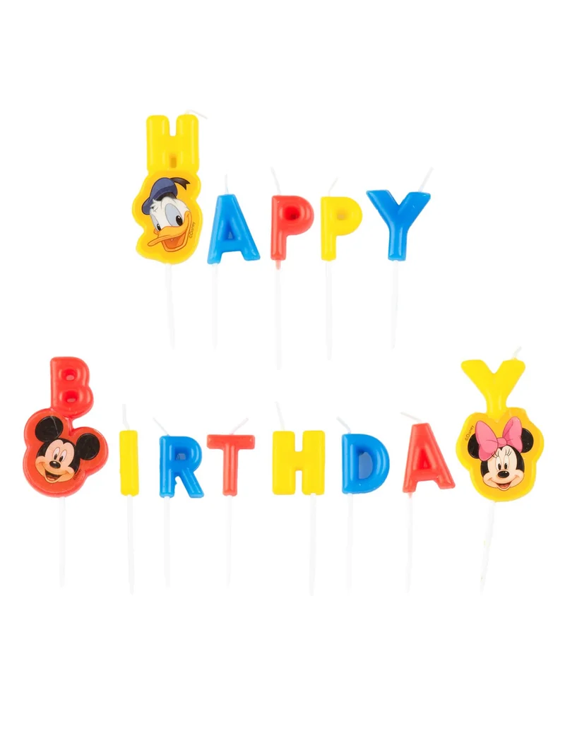13 Happy Birthday Mickey™ Kerzenbuchstaben