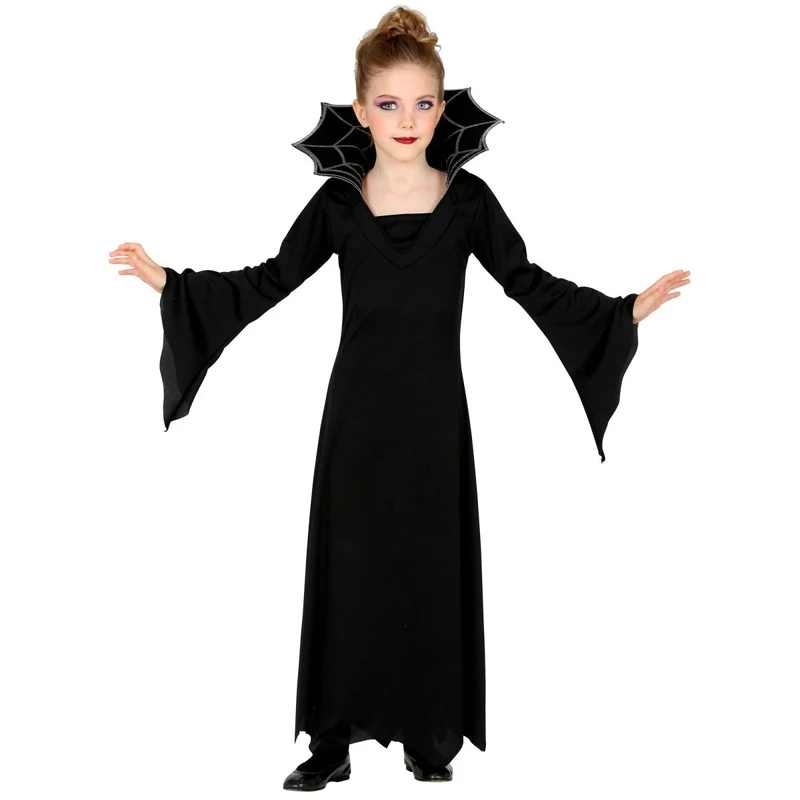 Halloween Kleid Schwarz Mädchen Vampir 2 Stück