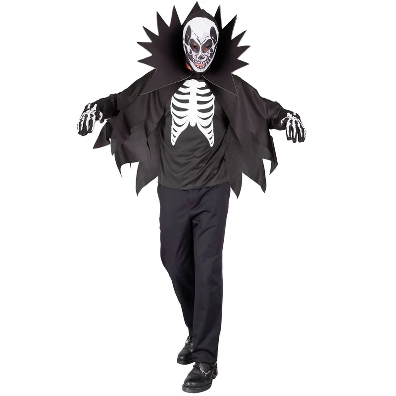 Halloween Kostüm Weiß Schwarz Skelett