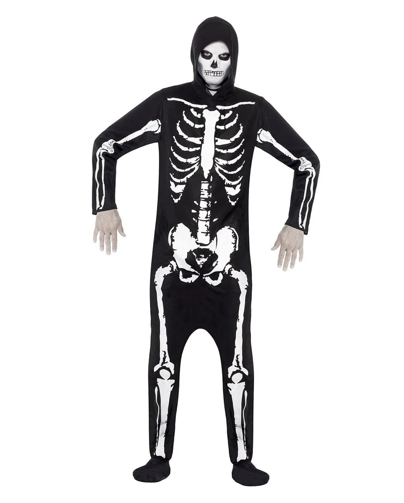 Skeleton Kostüm mit Kapuze