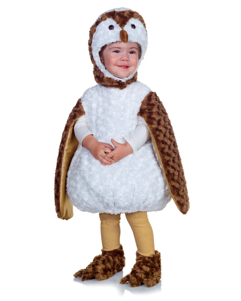 Kleine Plüsch Schleiereule Babykostüm