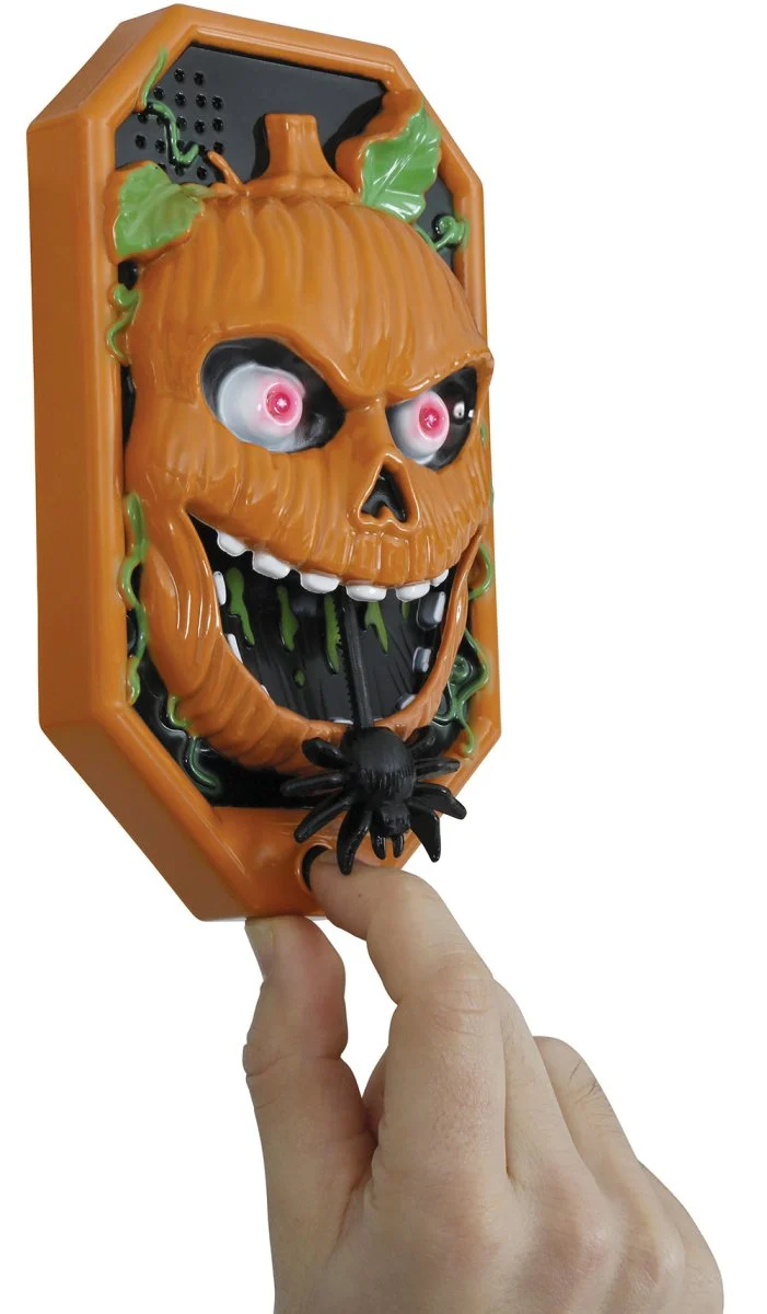 Halloween Türklingel Kürbis mit Licht, Ton und Bewegung