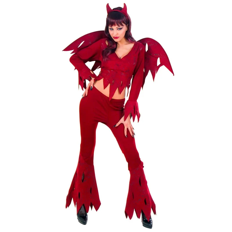 Halloween Kostüm Rot Damen Teufel