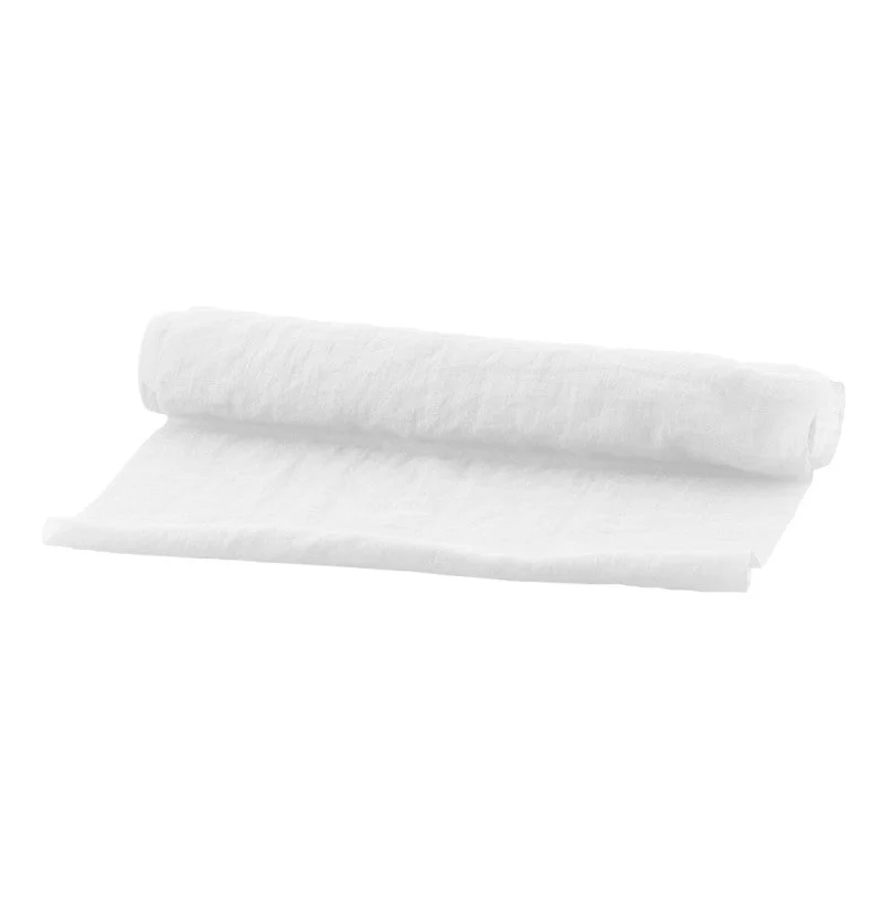 Weißer Tischläufer Chiffon 3m
